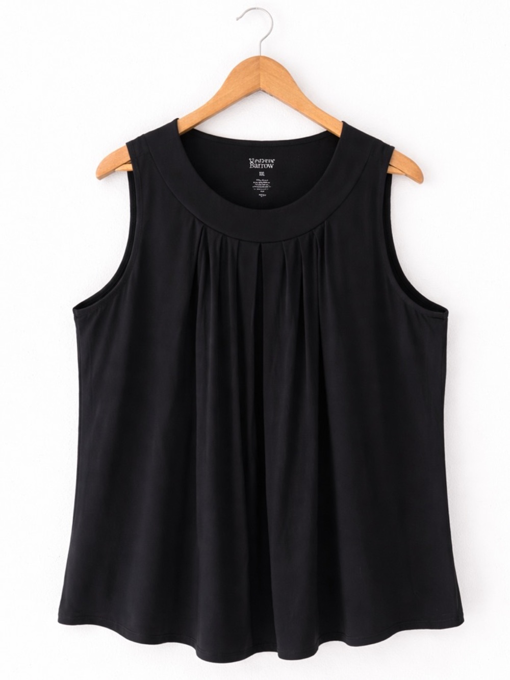 *NWT* Croft & Barrow Black Pleated Tank Top - XXL